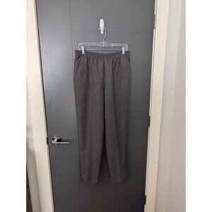 Donnkenny Classics Womens Charcoal Elastic Waist Pull-On Pants with Pockets - 16